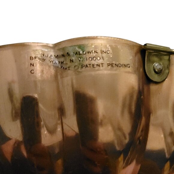 Two Benjamin & Medwin Vintage Molds Copper Tin Clam Shell Wall Hanging 6" - Picture 2 of 10